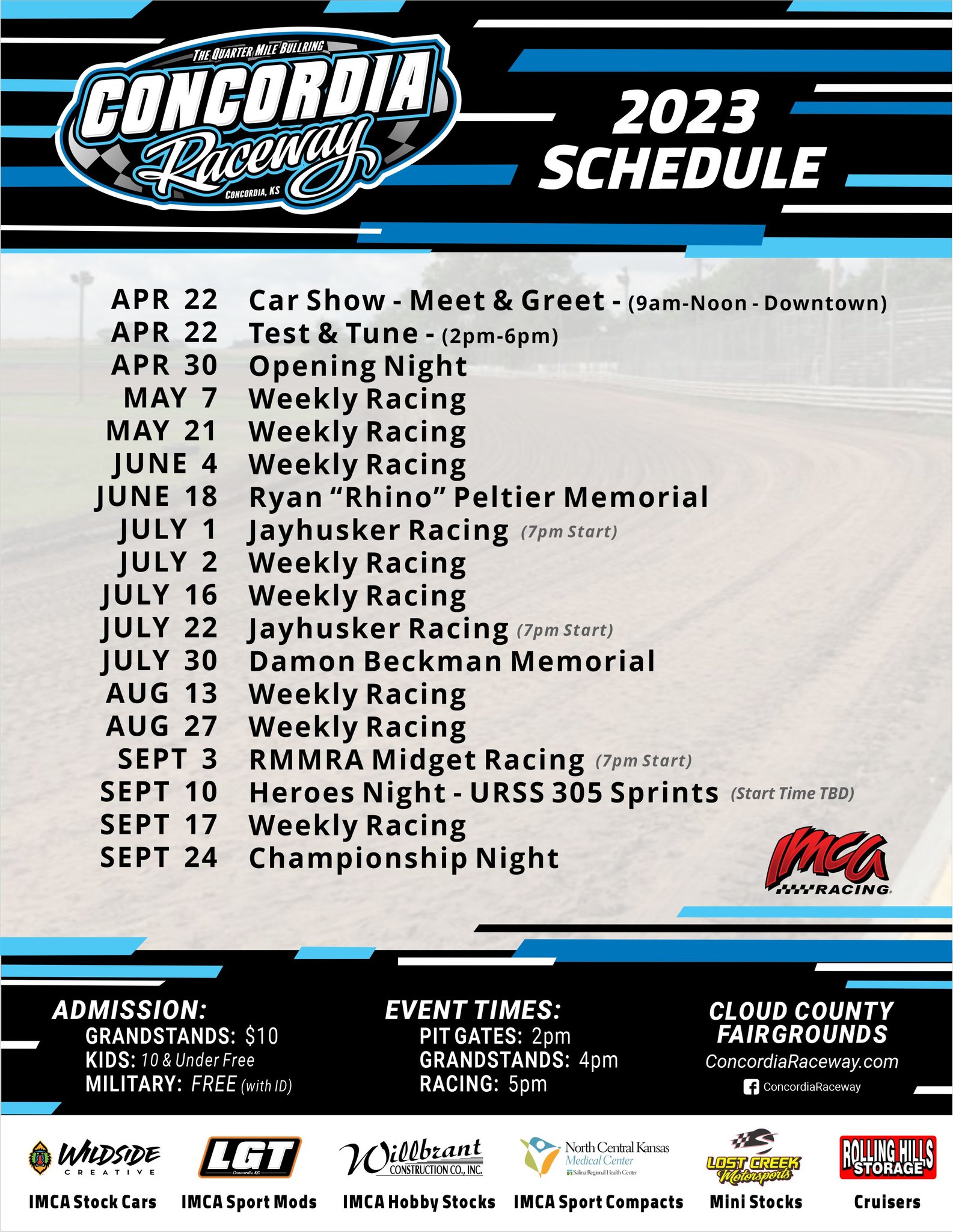 Concordia Raceway: Heroes Night URSS 305 Sprints - Cloud County Tourism